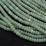 Natural Green Aventurine Beads Thick Rondelle 8mm Natural Green Gemstone 16" Strand