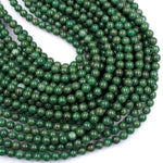 Rare Natural African Green Jade Beads 4mm 6mm 8mm 10mm Round Beads 16" Strand