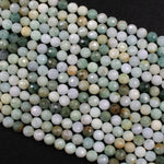 Natural Green Burmese Jade Burma Jade 8mm Faceted Round Beads Real Genuine Green Jade Gemstone 16" Strand