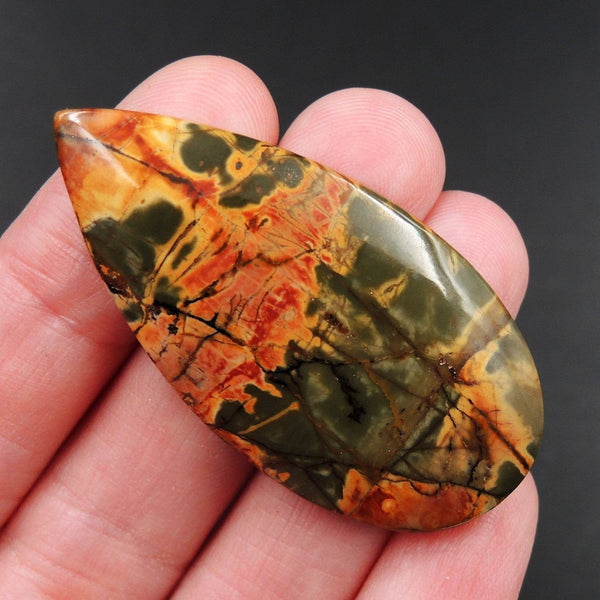 Red Creek Jasper Cherry Creek Jasper Multicolor Picasso Jasper Undrilled Teardrop Natural Stone Cabochon Cab C153