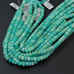 AAA Peruvian Amazonite Faceted Rondelle 6mm 8mm 9mm 10mm 12mm Beads Natural Sea Blue Green Gemstone Laser Diamond Cut 16" Strand
