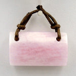 Large 2 Hole Pendant Drilled Natural Pink Morganite Pendant Pink Beryl Aquamarine Gemstone Rectangle Bead