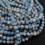 K2 Jasper Granite 8mm Round Beads 16" Strand