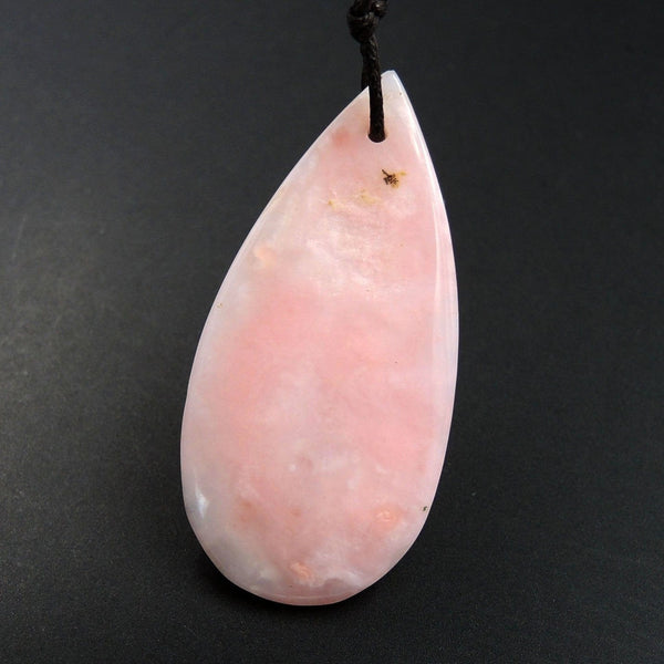 Peruvian Pink Opal Pendant Teardrop Pendant Cabochon Cab Drilled Natural Stone Bead Pendant P1656