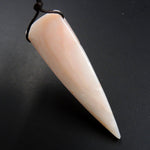 Peruvian Pink Opal Pendant Dagger Pendant Cabochon Cab Drilled Natural Stone Bead Pendant P1653