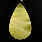 Natural Chartreuse Jade Teardrop Pear Pendant Top Side Drilled Natural Green Yellow Jade Focal Bead
