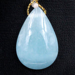 Natural Aquamarine Teardrop Pendant Side Drilled Real Genuine Blue Aquamarine Gemstone Focal Bead