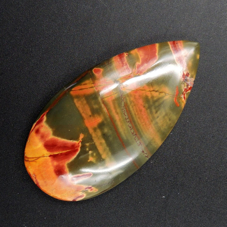 Red Creek Jasper Cherry Creek Jasper Multicolor Picasso Jasper Undrilled Teardrop Natural Stone Cabochon Cab C126