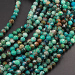 Natural Green Chrysocolla Beads 6mm Faceted Round Beads Micro Faceted Small Beads Laser Diamond Cut Gemstone 16" Strand