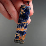 Orange Sodalite Pendant Drilled Rectangle Natural Stone Statement Pendant P1547