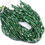 Natural African Green Jade Beads 4mm 6mm 8mm 10mm Round Smooth Green Jade W White Quartz Gemstone Beads 16" Strand