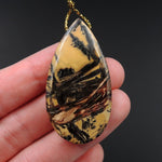 Natural Utah Black Feather Jasper Pendant Side Drilled Triangle Pendant Focal Bead Natural American Jasper Pendant P1482