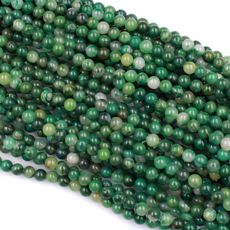 Smooth Round, African Jade Beads, Choose Size (16 Strand)