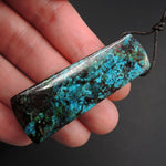 Parrot Wing Chrysocolla Pendant Sill Drilled Natural Chrysocolla Stone From Mexico Trapezoid Pendant Bead One of a Kind Pendant P1439