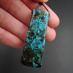 Parrot Wing Chrysocolla Pendant Sill Drilled Natural Chrysocolla Stone From Mexico Trapezoid Pendant Bead One of a Kind Pendant P1439