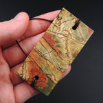 Red Creek Jasper Pendant Cherry Creek Jasper Pendant Multicolor Picasso Jasper Natural Stone Pendant Two Hole Drilled Pendant P1416