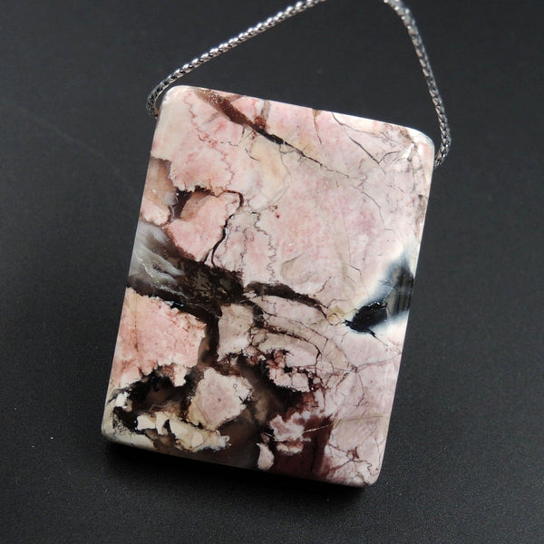 Natural Tiffany Stone Pendant Side Drilled Natural Bertrandite Opal From Utah Rectangle Pendant P1433