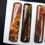 Undrilled Natural Red Creek Jasper Pendant Cabochon Set Rectangle Cab Pendant Bead Picasso Jasper Cherry Creek Jasper Pendant Set C101