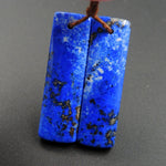 Lapis Earring Pair With Pyrite Rectangle Cabochon Cab Pair Drilled Matched Earrings Natural Stone Bead Pair E2778