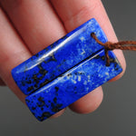 Lapis Earring Pair With Pyrite Rectangle Cabochon Cab Pair Drilled Matched Earrings Natural Stone Bead Pair E2778