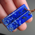 Lapis Earring Pair With Pyrite Rectangle Cabochon Cab Pair Drilled Matched Earrings Natural Stone Bead Pair E2773