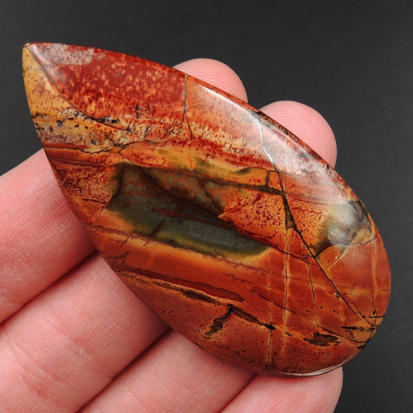 Red Creek Jasper Cherry Creek Jasper Multicolor Picasso Jasper Undrilled Teardrop Natural Stone Cabochon Cab C247