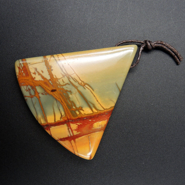 Natural Red Creek Jasper Pendant Drilled Triangle Pendant Cherry Creek Jasper Pendant Multicolor Picasso Jasper Pendant P480