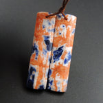 African Orange Sodalite Rectangle Cabochon Cab Pair Drilled Matched Earrings Bead Pair Natural Stone E2596