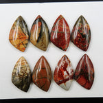 Undrilled Natural Red Creek Jasper Stone Cabochon Set Freeform Irregular Cab Picasso Jasper Cherry Creek Jasper Cabochon Set C215