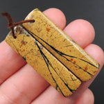 Drilled Natural Green Canyon Jasper Earring Pair Rectangle Cabochon Cab Pair Drilled Matched Earrings Bead Pair E3154
