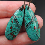 Sonora Sunrise Cuprite Teardrop Cabochon Cab Pair Drilled Gemstone Pair Matched Earrings Bead Pair Natural Stone E3007
