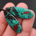 Sonora Sunrise Cuprite Teardrop Cabochon Cab Pair Drilled Gemstone Pair Matched Earrings Bead Pair Natural Stone E3010