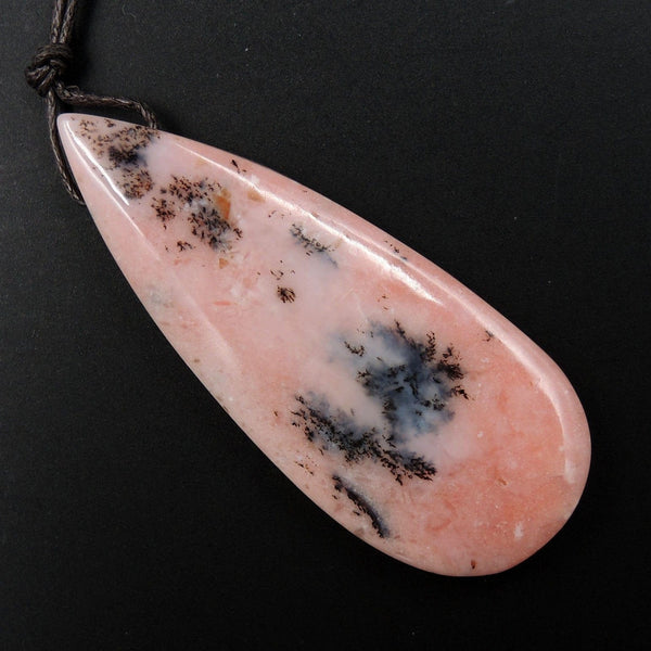 Peruvian Pink Opal Pendant Teardrop Pendant Cabochon Cab Drilled Natural Stone Bead Pendant P1892
