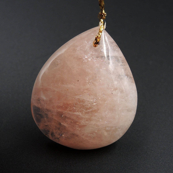 Natural Morganite Pendant Pink Beryl Aquamarine Pendant Drilled Teardrop Pendant P1234