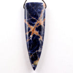 Orange Sodalite Pendant Drilled Dagger Natural Stone Pendant Side Drilled Long Triangle Multi Color Blue Orange Sodalite