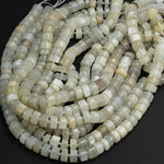 Natural Silver White Grey Pearl Moonstone Large Thick Wheel Rondelle 10mm 12mm 14mm Neutral Color High Quality Designer Beads 16" Strand