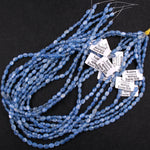 Natural Blue Kyanite Oval Beads AAA Grade Real Genuine Kyanite Gemstone 16" Strand