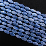 Natural Blue Kyanite Long Oval Beads 14mm AAA Grade Real Genuine Kyanite Gemstone 16" Strand