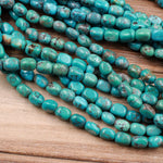 Natural Turquoise Freeform Rounded Nuggets Genuine Real Stunning Blue Green Turquoise Gemstone Beads 15.5" Strand