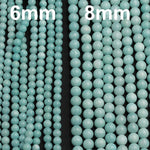 Natural Brazilian Amazonite 6mm 8mm Round Beads High Quality Solid Pastel Sea Blue Green Gemstone Beads 16" Strand