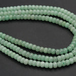 Natural Green Aventurine Beads Thick Rondelle 6mm 8mm Natural Green Gemstone 16" Strand
