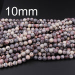 Faceted Natural Porcelain Jasper Beads 8mm 10mm Round Beads 16" Strand