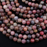Real Genuine Natural Spinel 8mm 9mm 10mm Round Beads Natural Multicolor Pastel Pink Blue Golden Peach Yellow Teal Purple Gemstone 16" Strand