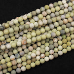 Matte Natural Flower Turquoise 6mm 8mm 10mm Round Beads Natural Chartreuse Green Yellow Round Beads 15.5" Strand