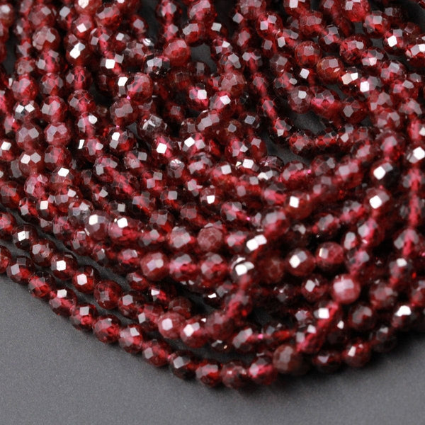  BEADIA Faceted Natural Tianhe Stone Round Loose Semi  Gemstone Beads For Jewelry Making 3-3.5mm 38cm