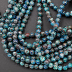 Rare Natural Shattuckite 4mm Beads Round Blue Azurite Chrysocolla Gemstone From Arizona 16" Strand