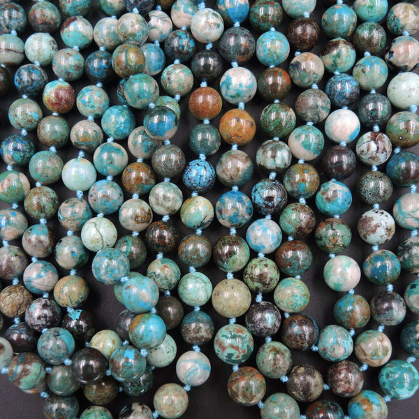 Natural Chrysocolla 10mm Round Beads 12mm Polished Round Beads 16" Strand