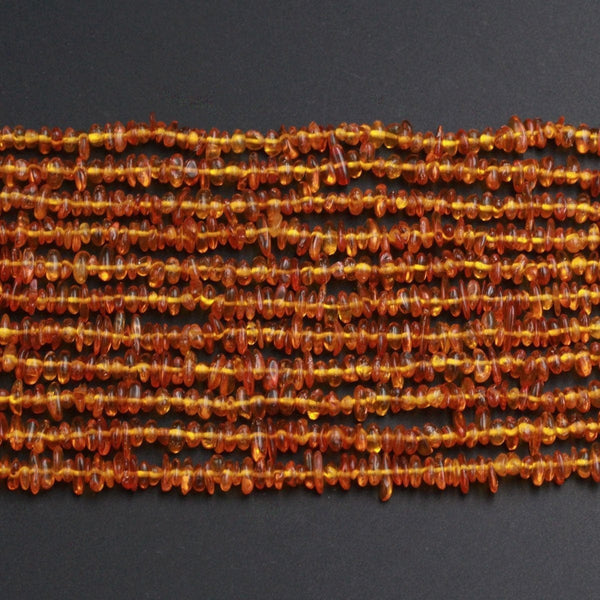 Natural Amber Beads Teething Beads Honey Golden Orange Amber Polished Freeform Nugget Chip Real Genuine Amber Nicely Drilled 16" Strand