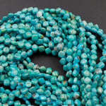 Genuine 100% Natural Turquoise 6mm Diamond Kite Square Cushion Beads Uniformed High Quality Blue Gemstone Good For Earrings 16" Strand