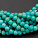 Natural Blue Green Turquoise 7mm 8mm Round Beads Real Genuine Turquoise Gemstone 16" Strand